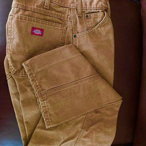 Dickies Men's Relaxed Fit Duck Jean, Camel Rinsed, 36x30